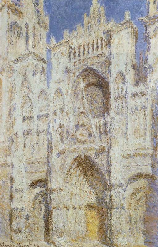 Claude Monet The sun of the main entrance of the Rouen Cathedral Spain oil painting art